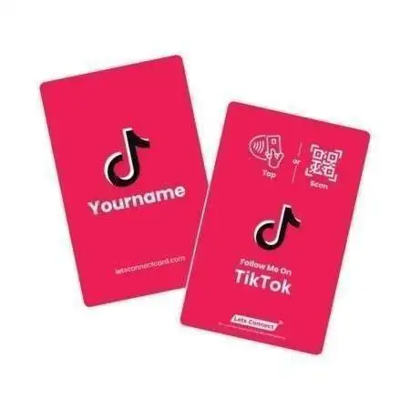 Tiktok Display Card With Nfc &Amp; Qr Code