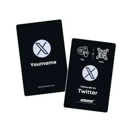 Twitter Business Card With Nfc &Amp; Qr Code