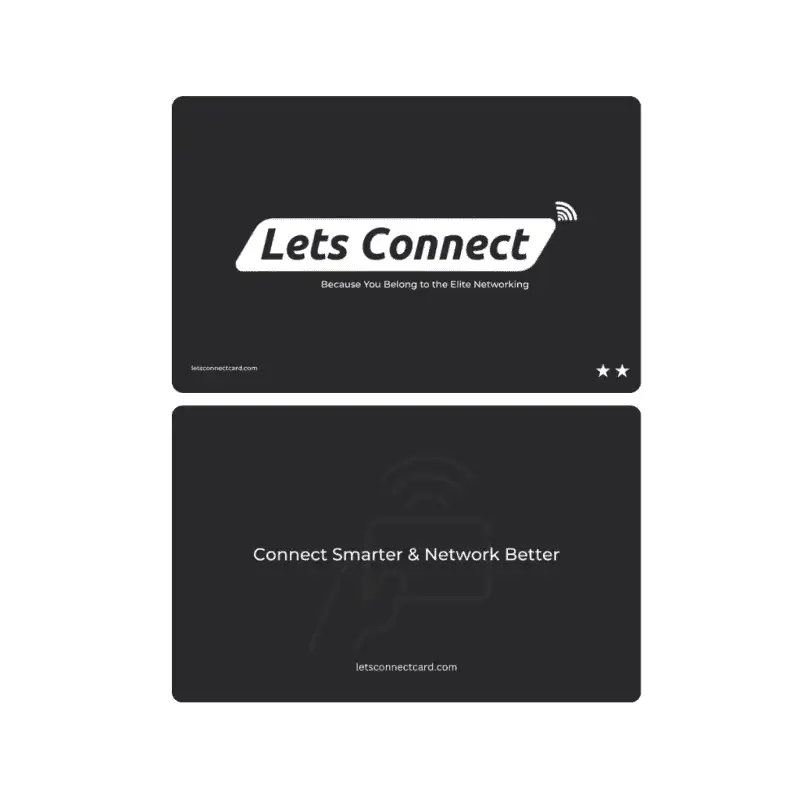 Matt black-Digital Business card with NFC QR code – Matt Black