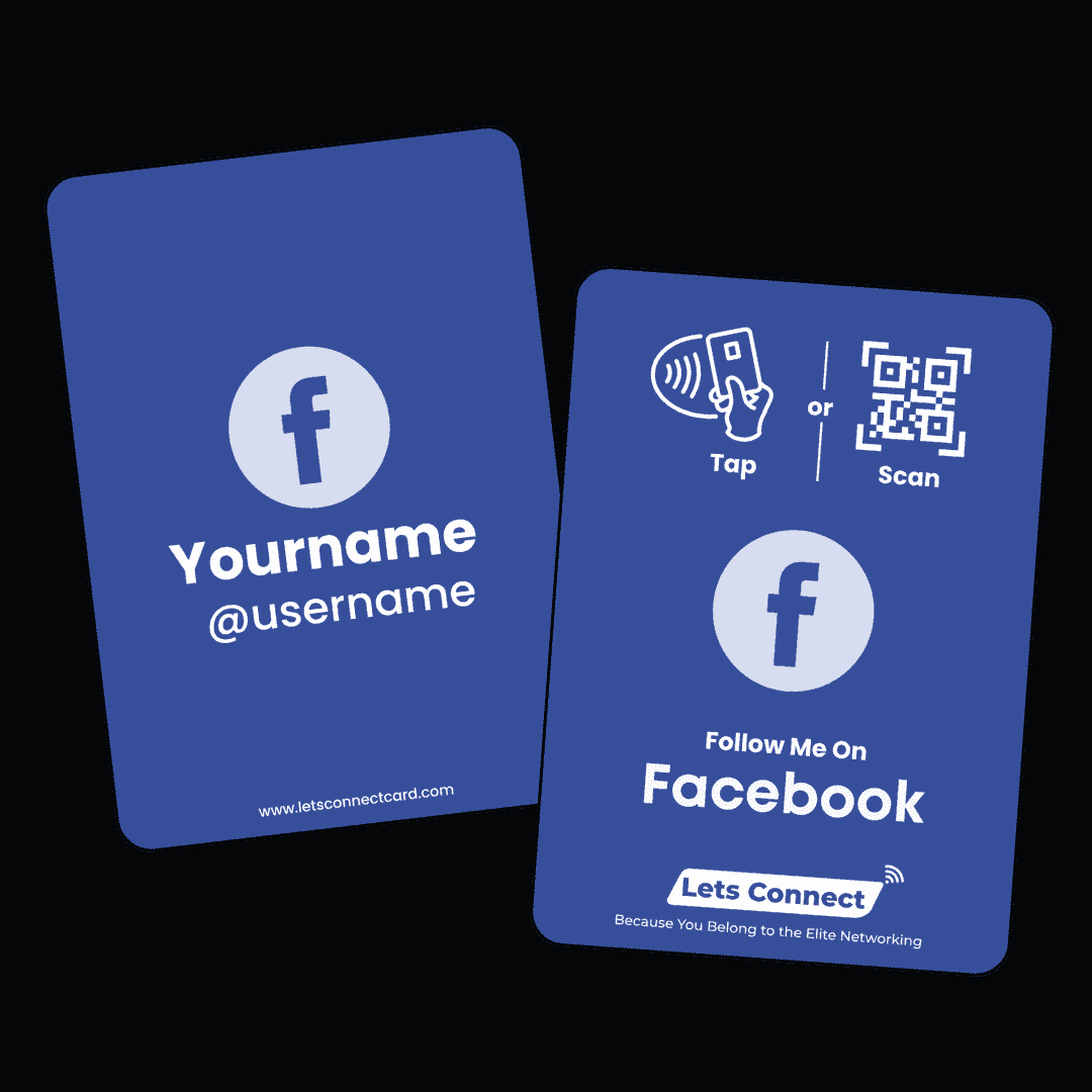 Facebook Business Card With Nfc Qr Code 12 Facebook Blue+ White (3)