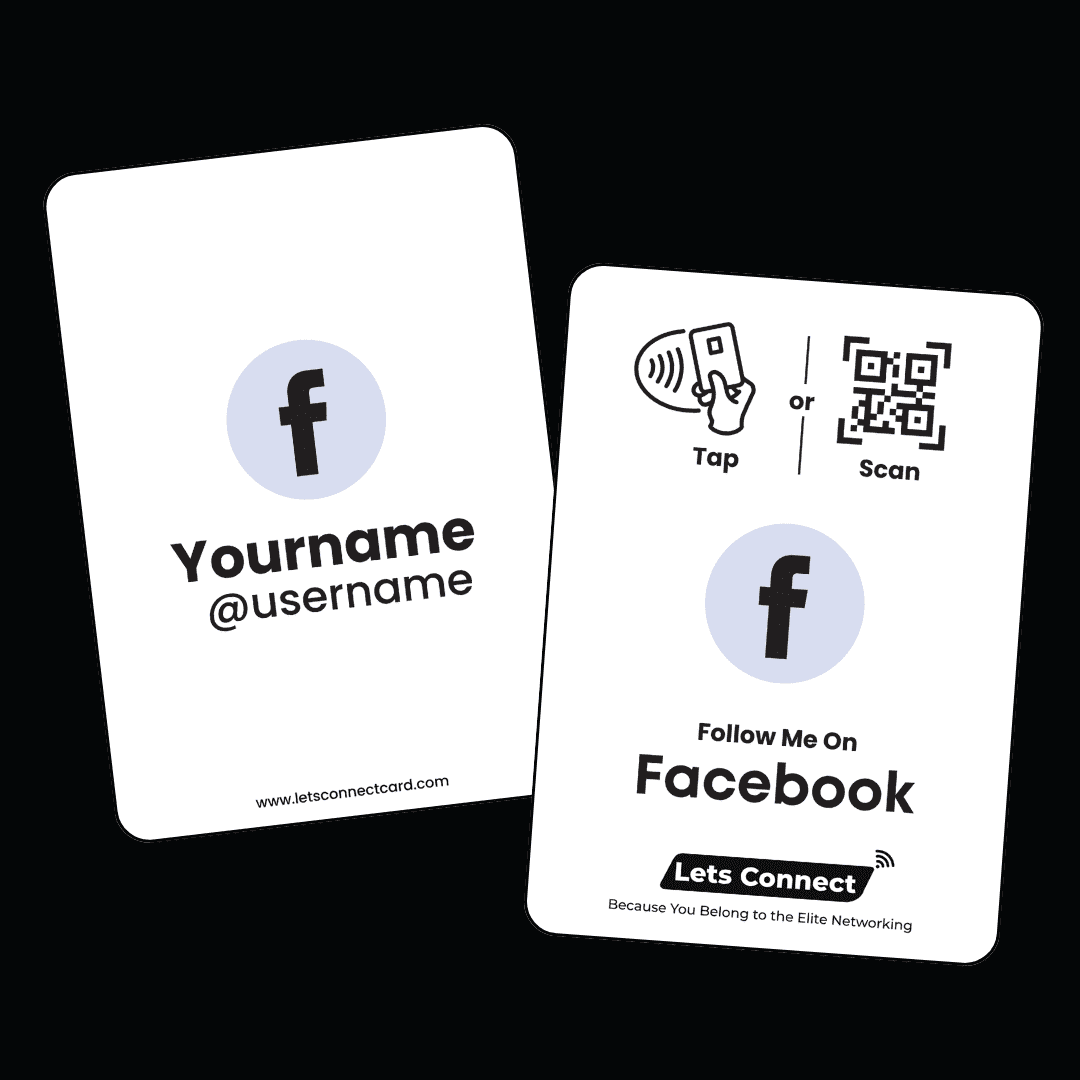 Facebook Business Card With Nfc Qr Code 9 Facebook White+Black (3)