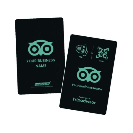 TripAdvisor Review Card With NFC & QR Code