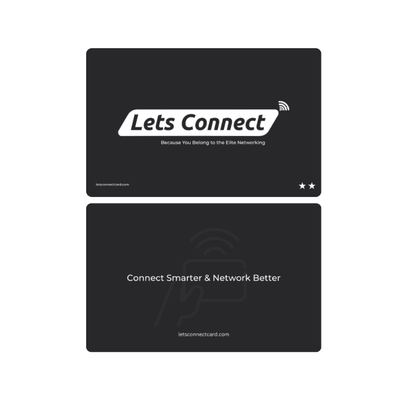 Matt black-Digital Business card with NFC QR code – Matt Black