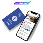 NFC Facebook Business Card-Blue and White-Simple