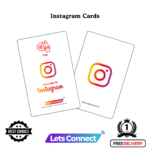 NFC Instagram Business Card-White and Sunset Orange-Simple