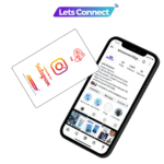 NFC Instagram Business Card-White and Sunset Orange-Simple