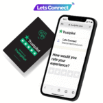 NFC Trustpilot Review Cards-Black and Aqua Green-Simple