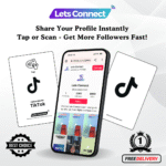 NFC TikTok Business Card-Titan White and Black-Simple