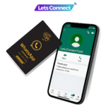 NFC Whatsapp Business Card-Black and Gold-Simple