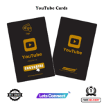 NFC Youtube Business Card-Black and Gold-Simple