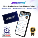 Next Gen NFC Business Card with QR Code & Digital profile - Navy - Name+QR