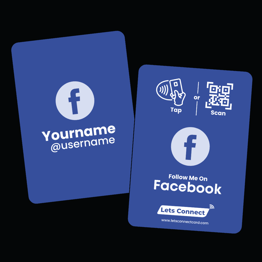 Facebook Business Card With Nfc Qr Code 16 Facebook Blue+White