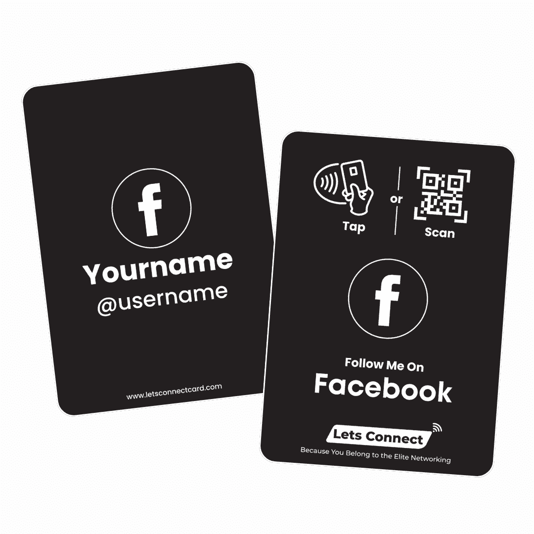 Facebook Business Card With Nfc Qr Code 10 Facebook Black+White (3)