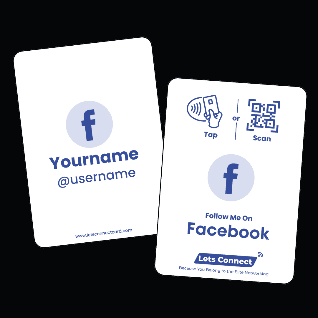 Facebook Business Card With Nfc Qr Code 11 Facebook White+Blue (3)
