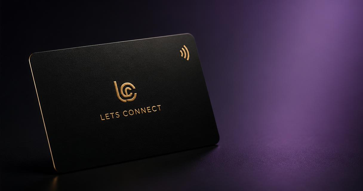 Virtual Business Card — Lets Connect premium NFC business card with QR code