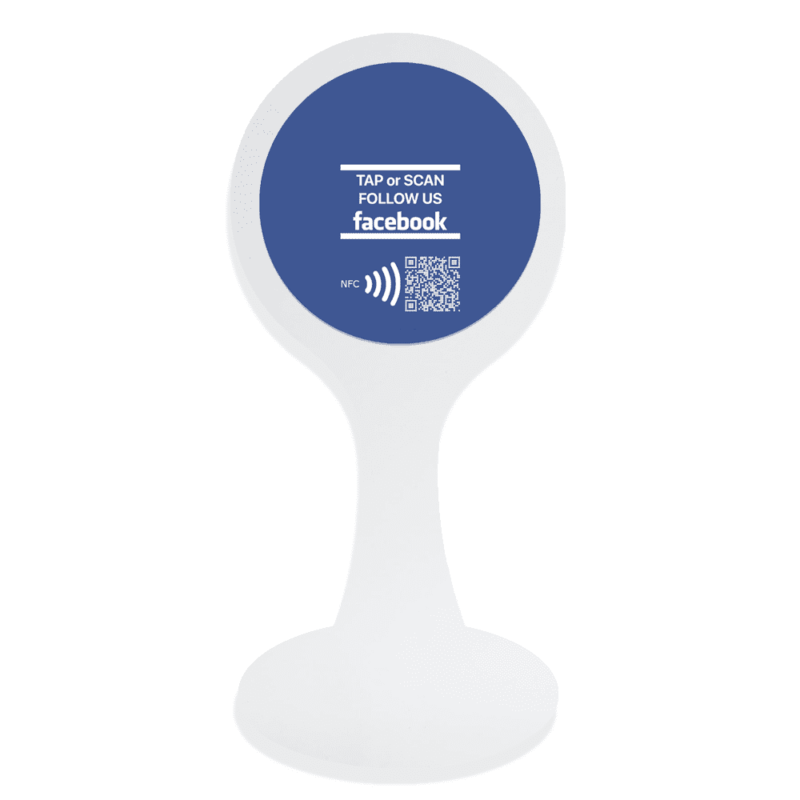 Facebook NFC Tag Table Talkers acralic