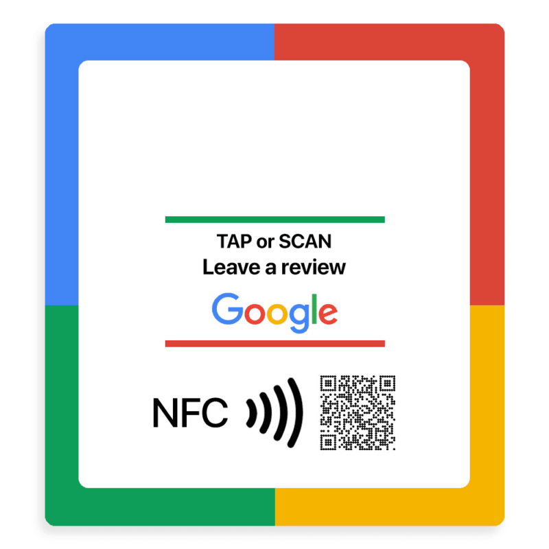 Google Review NFC Square Tag 200mm reviews for google