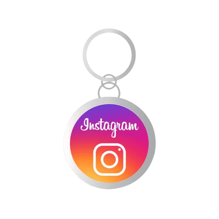 Instagram NFC Keychain Silver