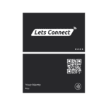 Matt black-Digital Business card with NFC QR code – Diamond