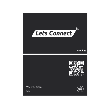 Matt black Digital Business card with NFC QR code – Diamond