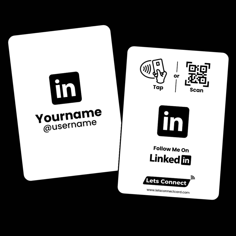 LinkedIn white +black