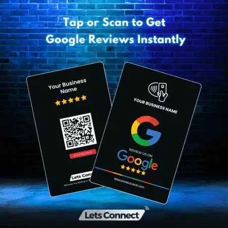 NFC Google Review Cards - Tap & QR Code Rating Card
