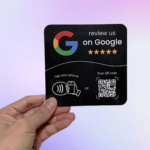 Google Review Card with Colorful Logo – NFC & QR Code Tap Review - Black