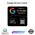 Google Review NFC & QR Cards – Easy Way to Get More Reviews - Black
