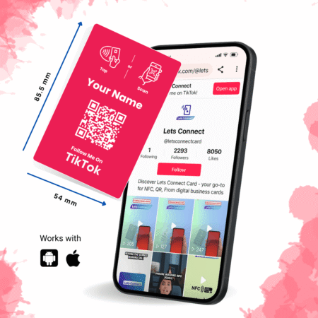 TikTok Display Card with NFC & QR Code