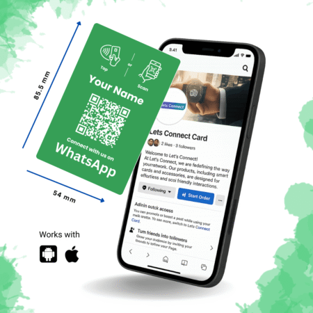 Whatsapp Business Card with NFC QR Code