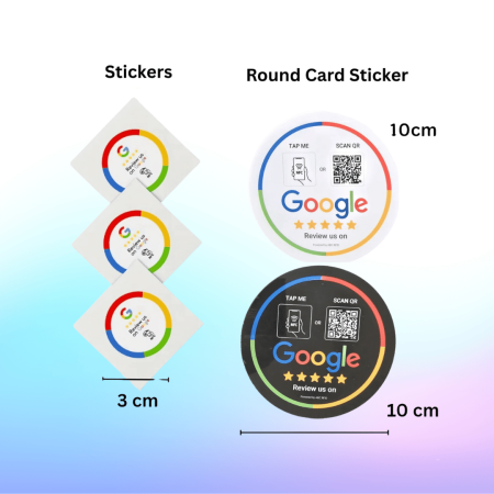 Nfc &Amp; Qr Google Review White And Black Sticker Dimensions